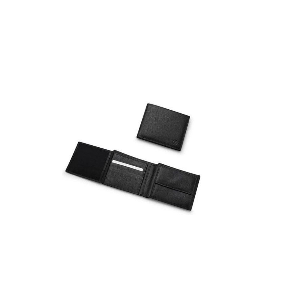 Porte monnaie en cuir noir Volkswagen